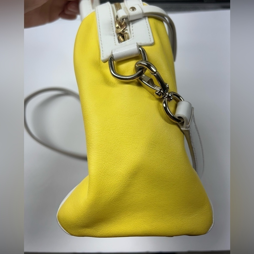 Kate Spade Blake Hudson Street Leather Satchel Crossbody Bag Limonium Yellow - Picture 7 of 12